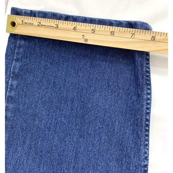 Lee Rider Jeans Womens Size 14P Relax Fit Straight Medium Wash Denim Altered Hem - Picture 9 of 11